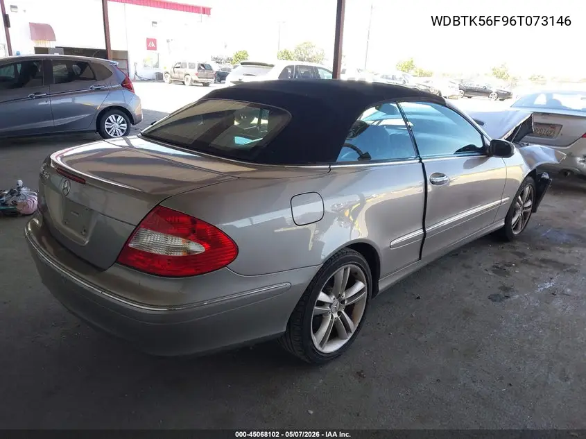 2006 Mercedes-Benz Clk 350 VIN: WDBTK56F96T073146 Lot: 45068102