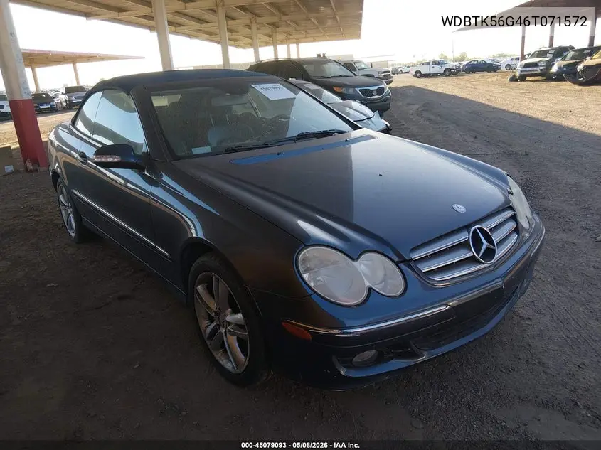2006 Mercedes-Benz Clk 350 VIN: WDBTK56G46T071572 Lot: 45079093