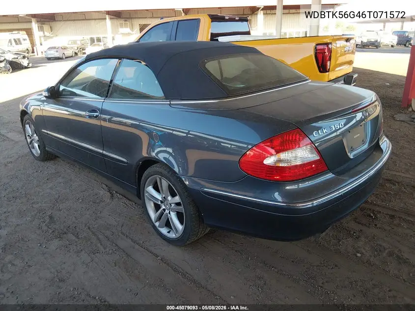 2006 Mercedes-Benz Clk 350 VIN: WDBTK56G46T071572 Lot: 45079093