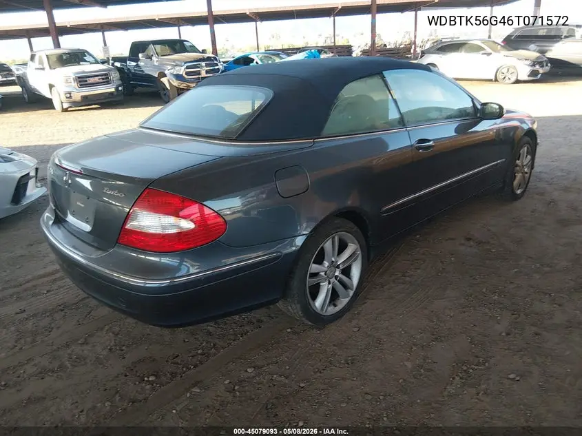 2006 Mercedes-Benz Clk 350 VIN: WDBTK56G46T071572 Lot: 45079093