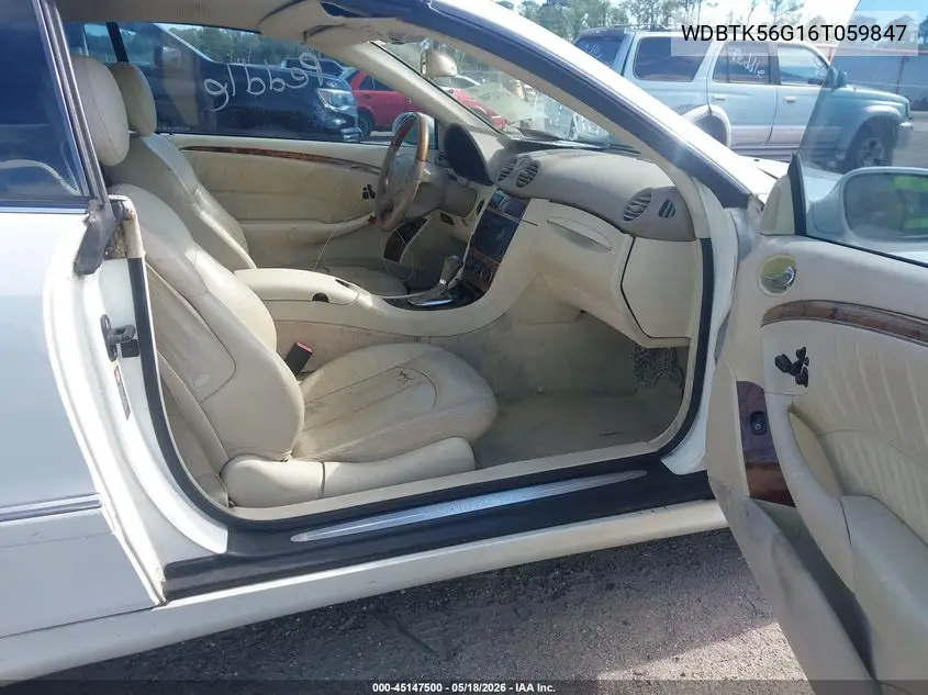 2006 Mercedes-Benz Clk 350 VIN: WDBTK56G16T059847 Lot: 45147500