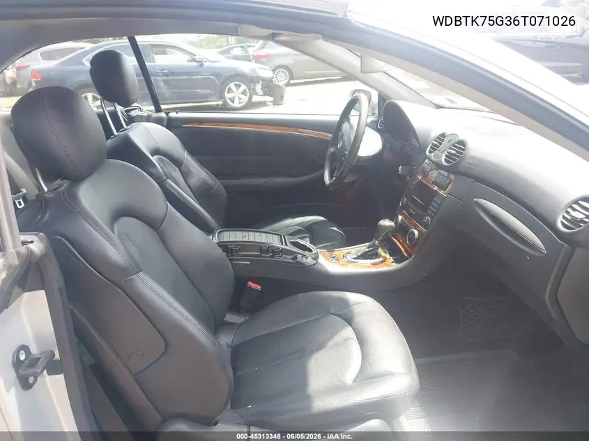 2006 Mercedes-Benz Clk 500 VIN: WDBTK75G36T071026 Lot: 45313348