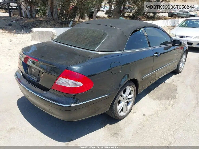 2006 Mercedes-Benz Clk 350 VIN: WDBTK56G06T056244 Lot: 45330569