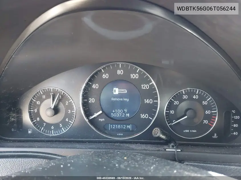 2006 Mercedes-Benz Clk 350 VIN: WDBTK56G06T056244 Lot: 45330569