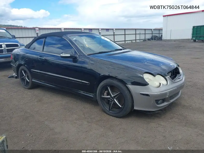 2006 Mercedes-Benz Clk 500 VIN: WDBTK75G26T064844 Lot: 45361386