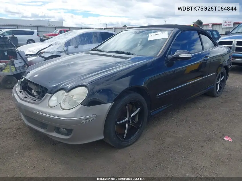 2006 Mercedes-Benz Clk 500 VIN: WDBTK75G26T064844 Lot: 45361386
