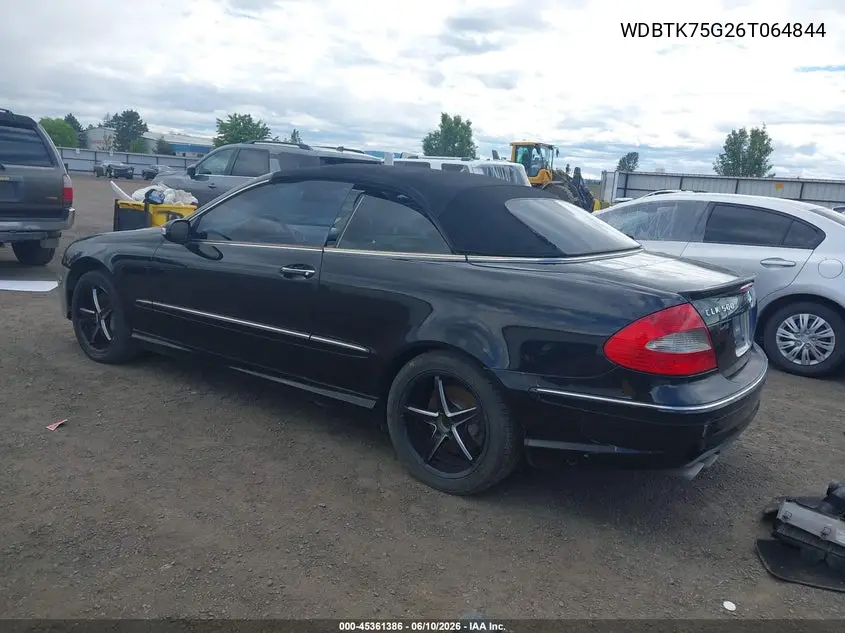 2006 Mercedes-Benz Clk 500 VIN: WDBTK75G26T064844 Lot: 45361386
