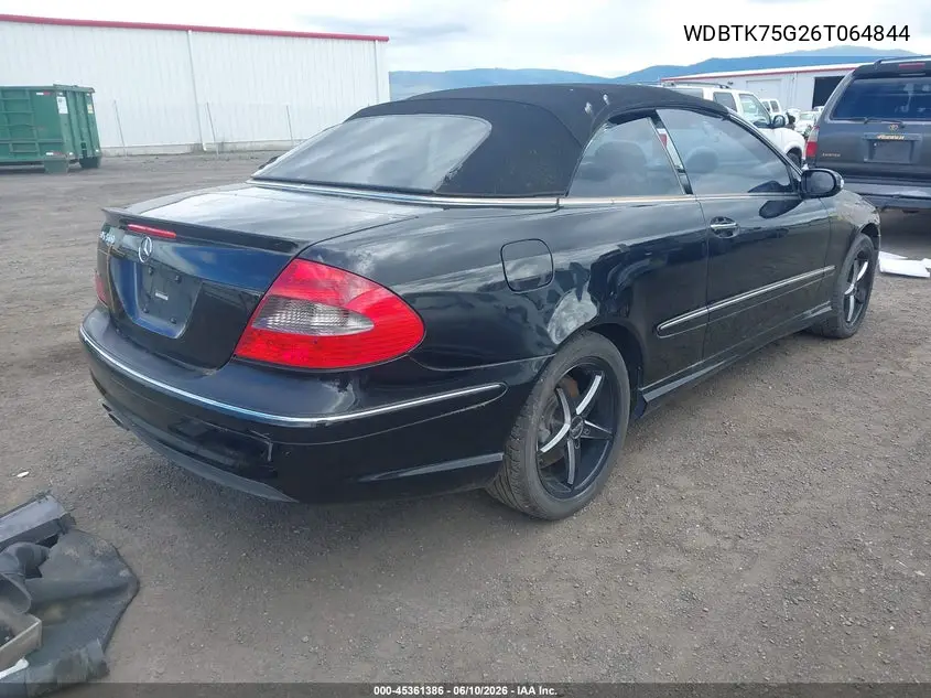 2006 Mercedes-Benz Clk 500 VIN: WDBTK75G26T064844 Lot: 45361386