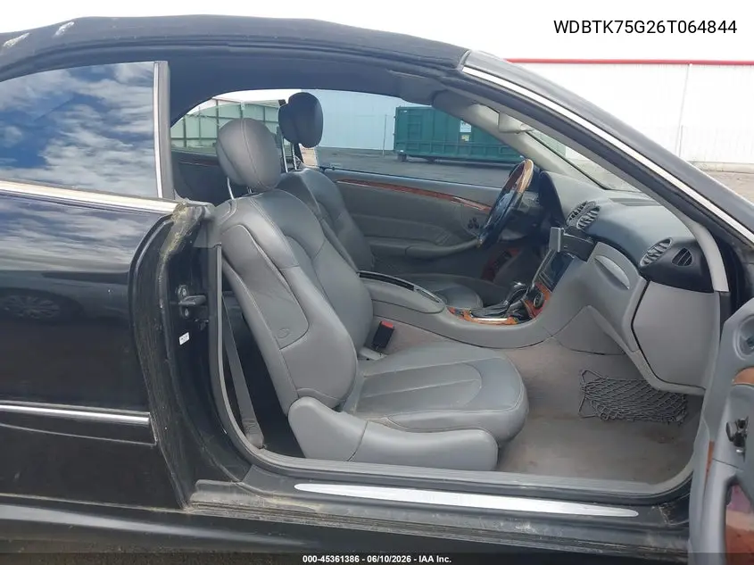 2006 Mercedes-Benz Clk 500 VIN: WDBTK75G26T064844 Lot: 45361386