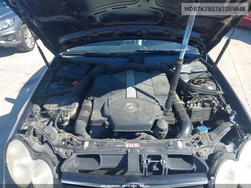 2006 Mercedes-Benz Clk 500 VIN: WDBTK75G76T059848 Lot: 45390383