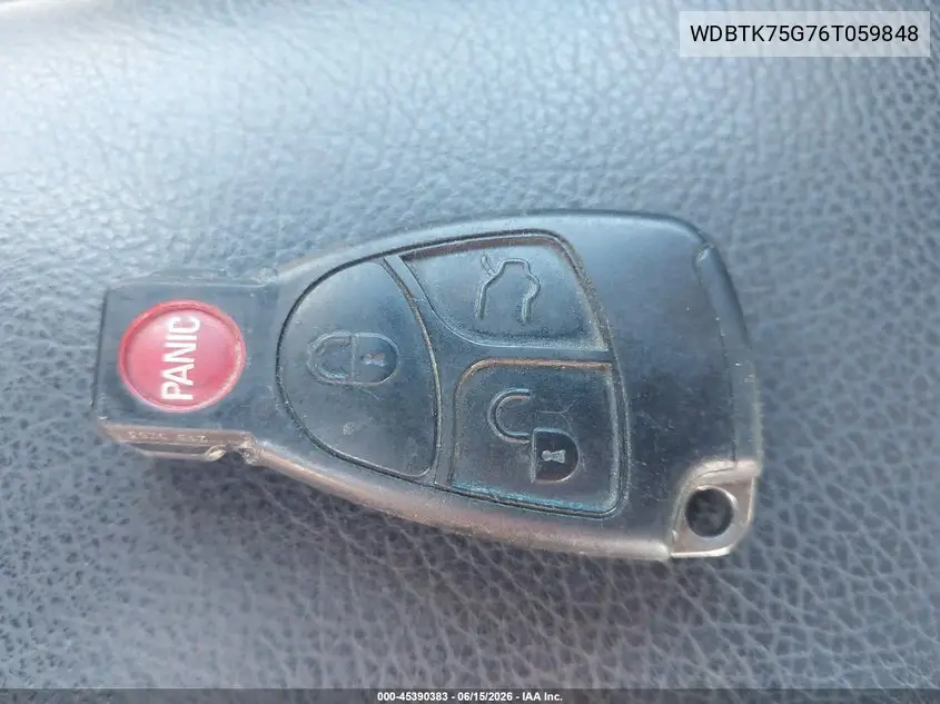 2006 Mercedes-Benz Clk 500 VIN: WDBTK75G76T059848 Lot: 45390383