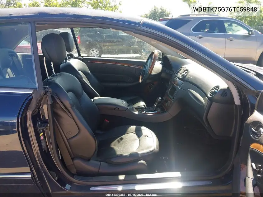 2006 Mercedes-Benz Clk 500 VIN: WDBTK75G76T059848 Lot: 45390383