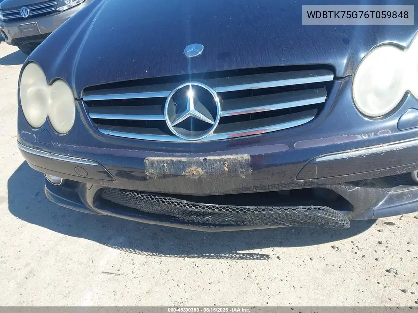 2006 Mercedes-Benz Clk 500 VIN: WDBTK75G76T059848 Lot: 45390383