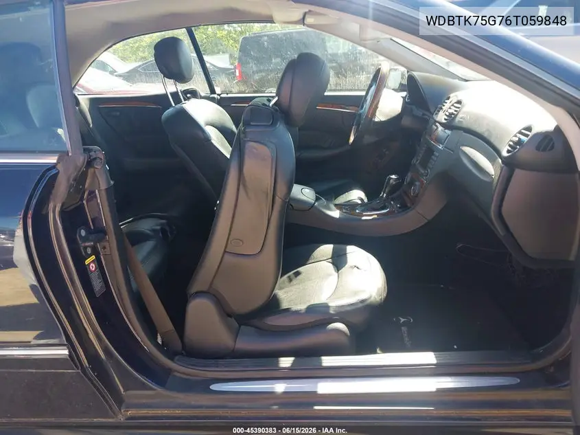 2006 Mercedes-Benz Clk 500 VIN: WDBTK75G76T059848 Lot: 45390383