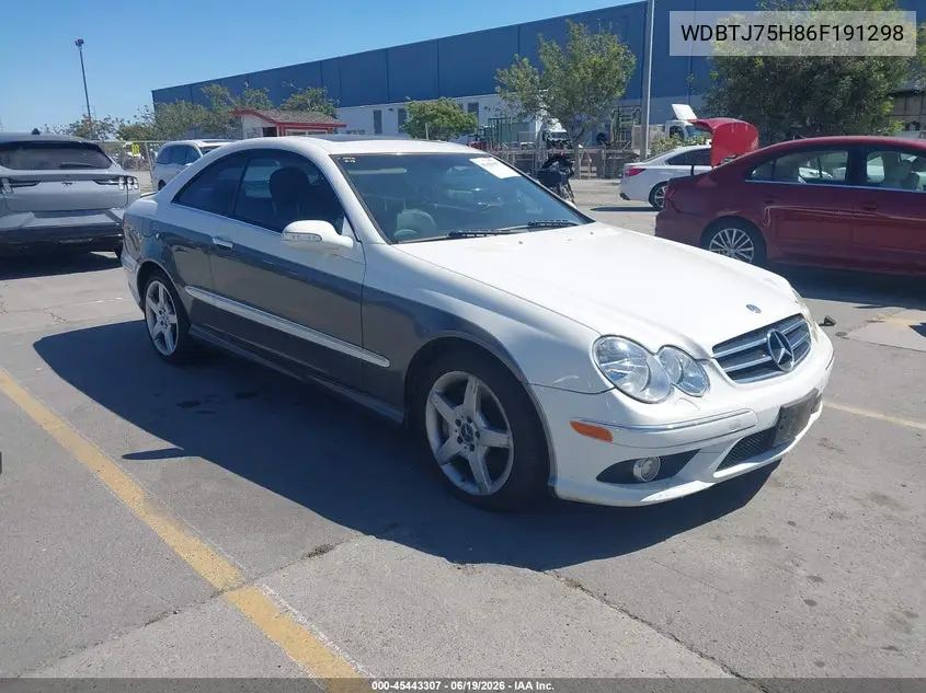 2006 Mercedes-Benz Clk 500 VIN: WDBTJ75H86F191298 Lot: 45443307