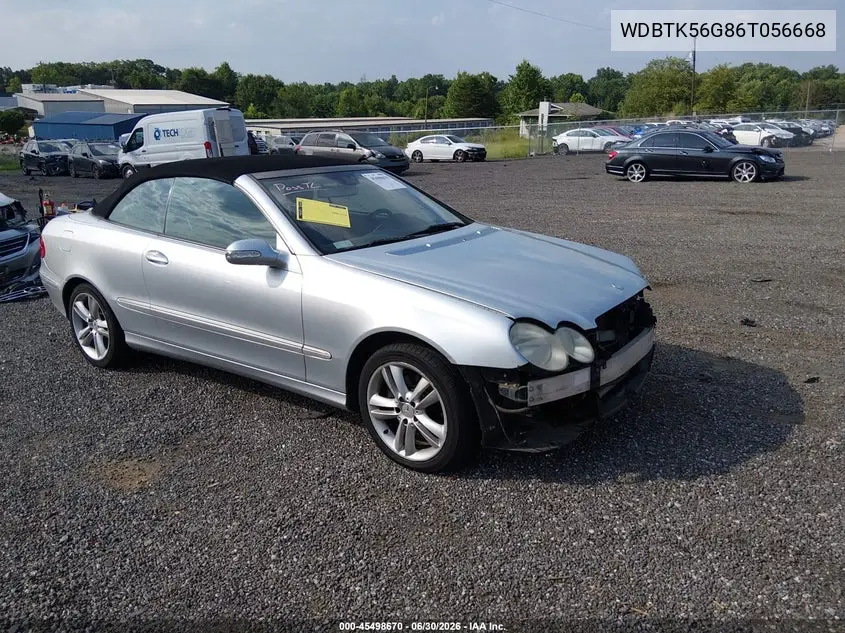 2006 Mercedes-Benz Clk 350 VIN: WDBTK56G86T056668 Lot: 45498670