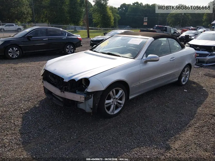 2006 Mercedes-Benz Clk 350 VIN: WDBTK56G86T056668 Lot: 45498670