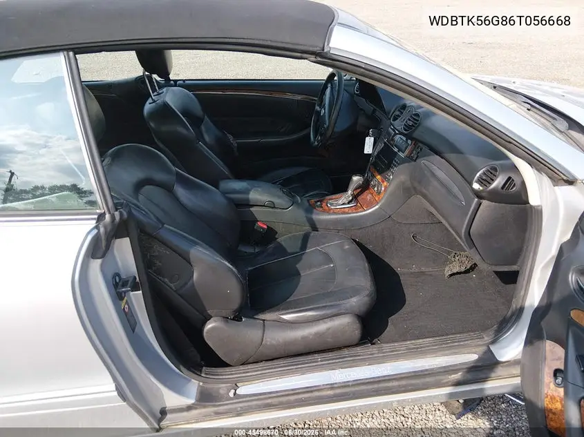 2006 Mercedes-Benz Clk 350 VIN: WDBTK56G86T056668 Lot: 45498670