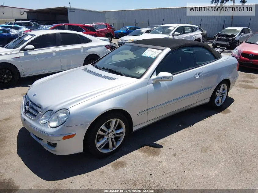 2006 Mercedes-Benz Clk 350 VIN: WDBTK56G66T056118 Lot: 45543110