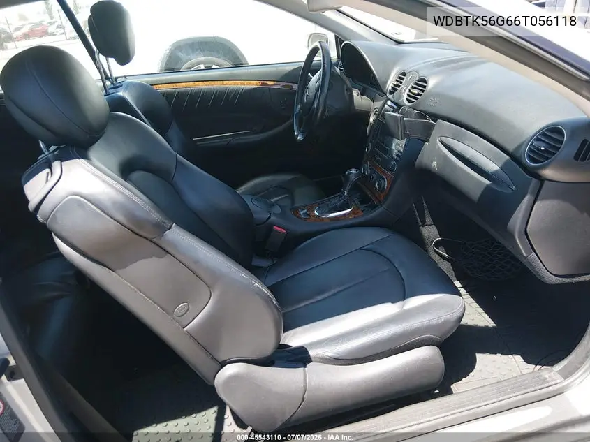 2006 Mercedes-Benz Clk 350 VIN: WDBTK56G66T056118 Lot: 45543110