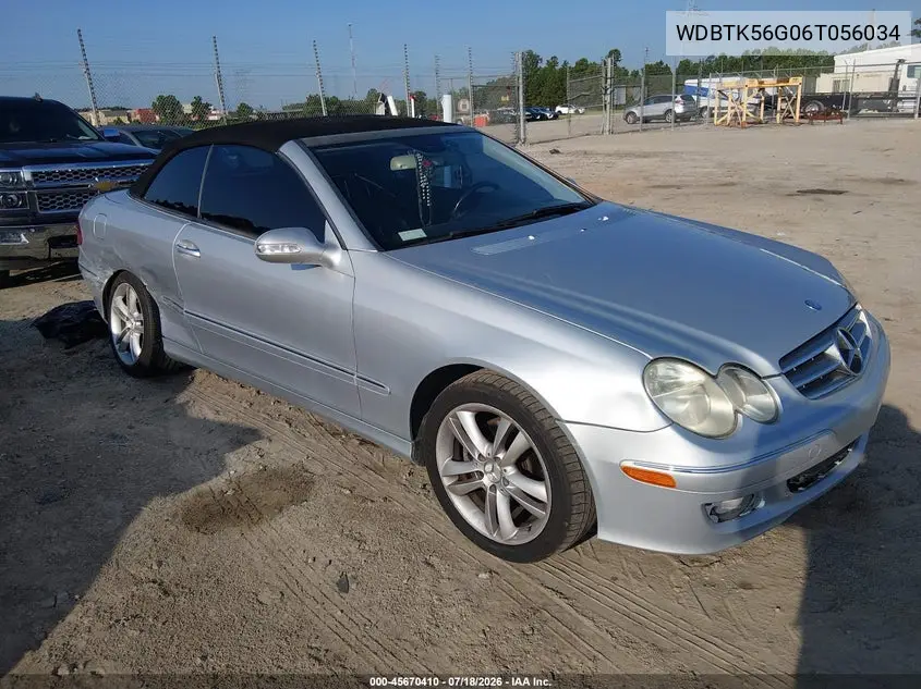 2006 Mercedes-Benz Clk 350 VIN: WDBTK56G06T056034 Lot: 45670410