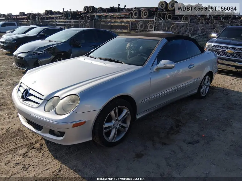 2006 Mercedes-Benz Clk 350 VIN: WDBTK56G06T056034 Lot: 45670410