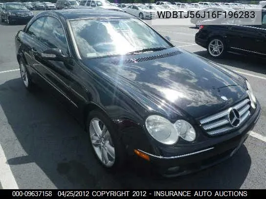 2006 Mercedes-Benz Clk350 VIN: WDBTJ56J16F196283 Lot: 9637158