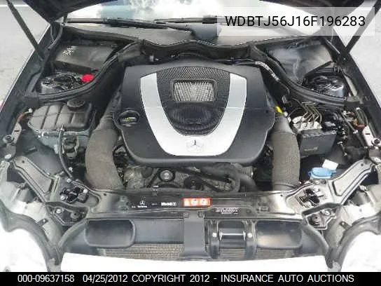2006 Mercedes-Benz Clk350 VIN: WDBTJ56J16F196283 Lot: 9637158