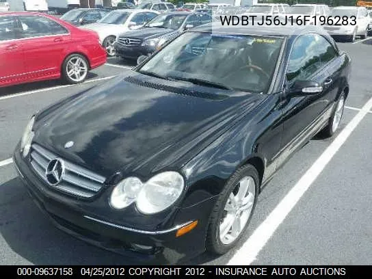 2006 Mercedes-Benz Clk350 VIN: WDBTJ56J16F196283 Lot: 9637158
