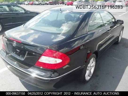 2006 Mercedes-Benz Clk350 VIN: WDBTJ56J16F196283 Lot: 9637158
