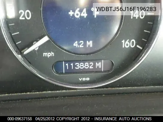 2006 Mercedes-Benz Clk350 VIN: WDBTJ56J16F196283 Lot: 9637158