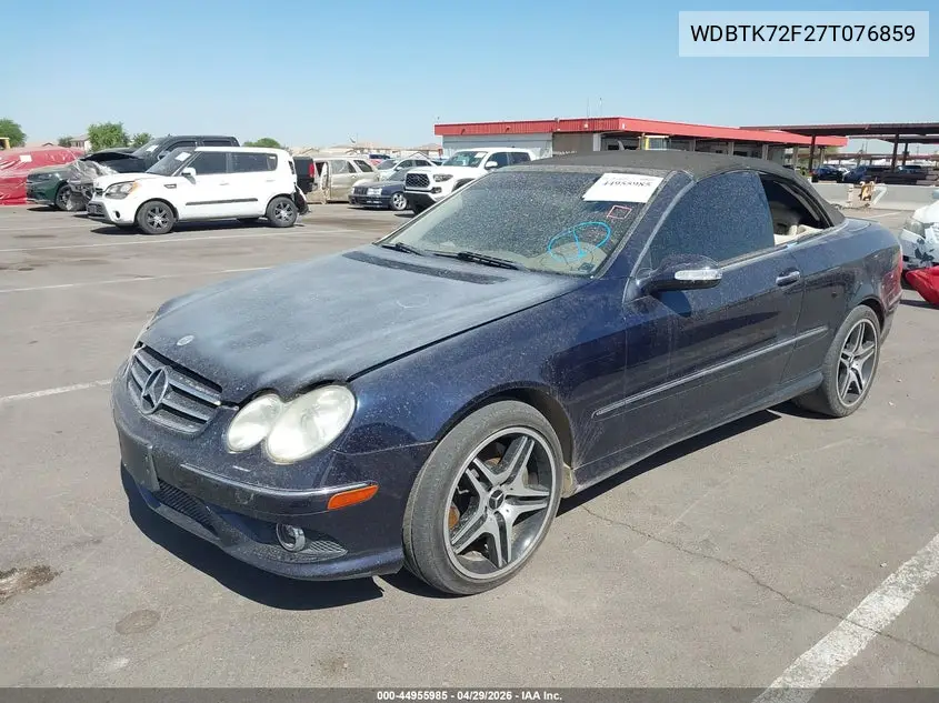 2007 Mercedes-Benz Clk 550 VIN: WDBTK72F27T076859 Lot: 44955985
