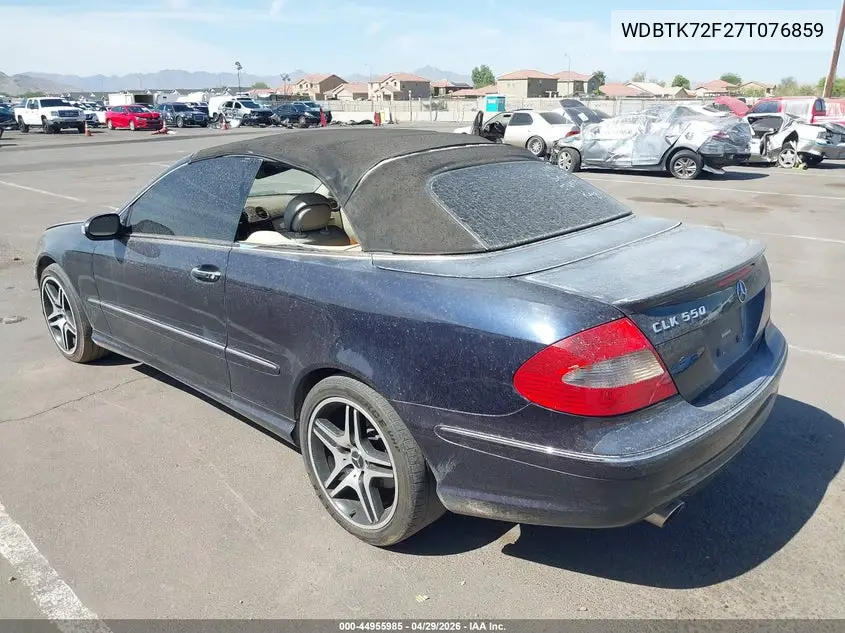 2007 Mercedes-Benz Clk 550 VIN: WDBTK72F27T076859 Lot: 44955985