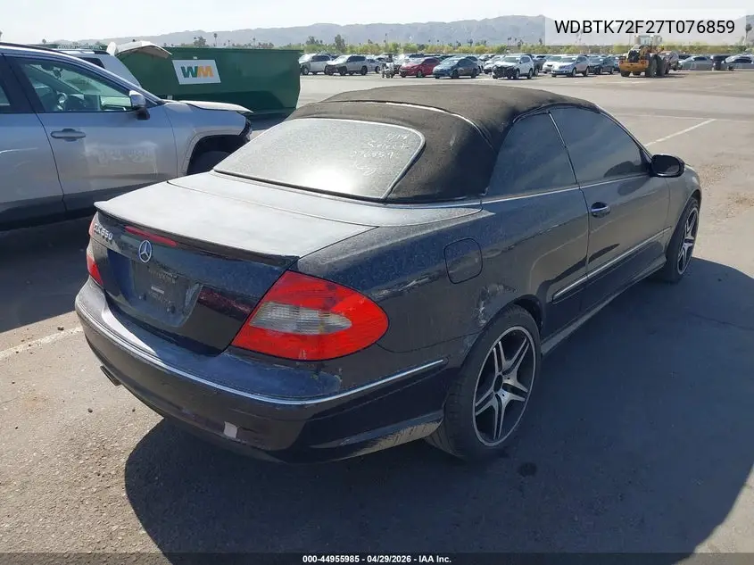 2007 Mercedes-Benz Clk 550 VIN: WDBTK72F27T076859 Lot: 44955985