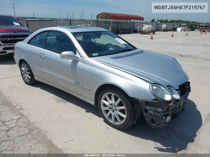 2007 Mercedes-Benz Clk 350 VIN: WDBTJ56HX7F219767 Lot: 45097757