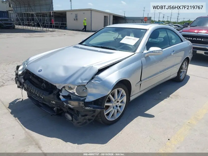 2007 Mercedes-Benz Clk 350 VIN: WDBTJ56HX7F219767 Lot: 45097757