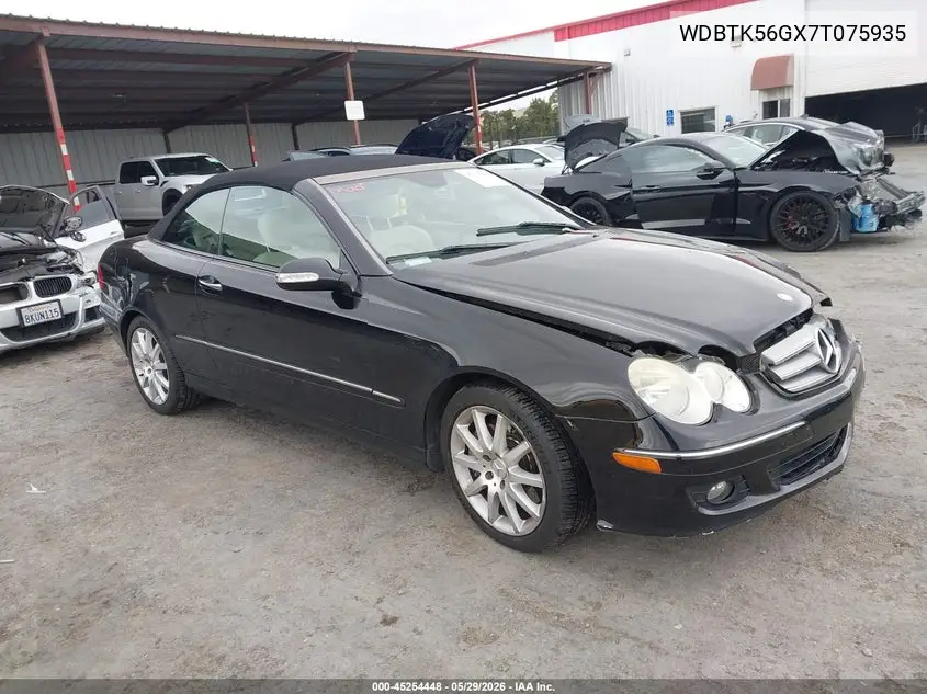 2007 Mercedes-Benz Clk 350 VIN: WDBTK56GX7T075935 Lot: 45254448