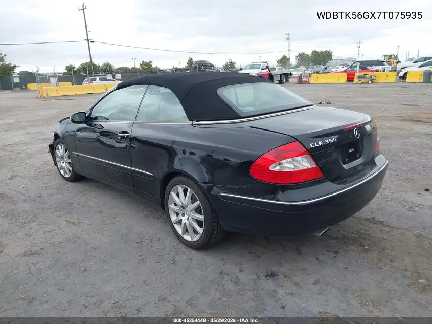2007 Mercedes-Benz Clk 350 VIN: WDBTK56GX7T075935 Lot: 45254448