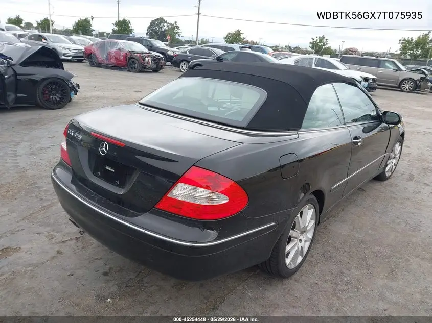 2007 Mercedes-Benz Clk 350 VIN: WDBTK56GX7T075935 Lot: 45254448