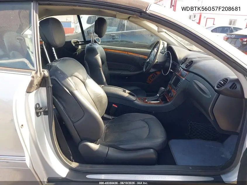 2007 Mercedes-Benz Clk 350 VIN: WDBTK56G57F208681 Lot: 45350436