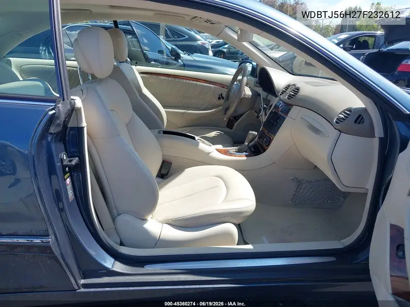 2007 Mercedes-Benz Clk 350 VIN: WDBTJ56H27F232612 Lot: 45360274
