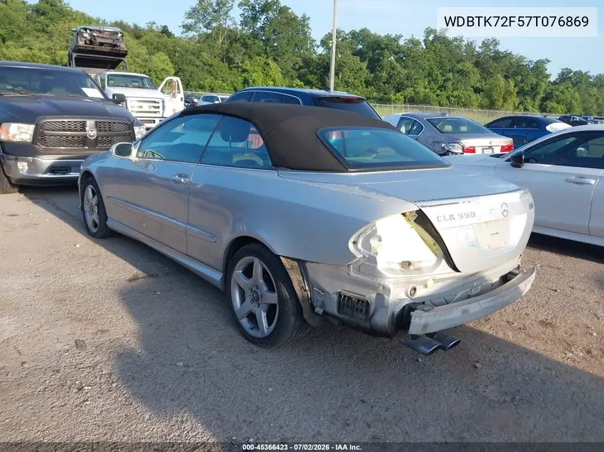 2007 Mercedes-Benz Clk 550 VIN: WDBTK72F57T076869 Lot: 45366423