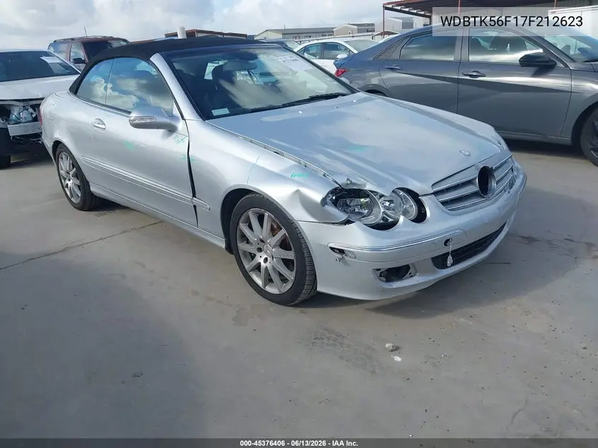 2007 Mercedes-Benz Clk 350 VIN: WDBTK56F17F212623 Lot: 45376406