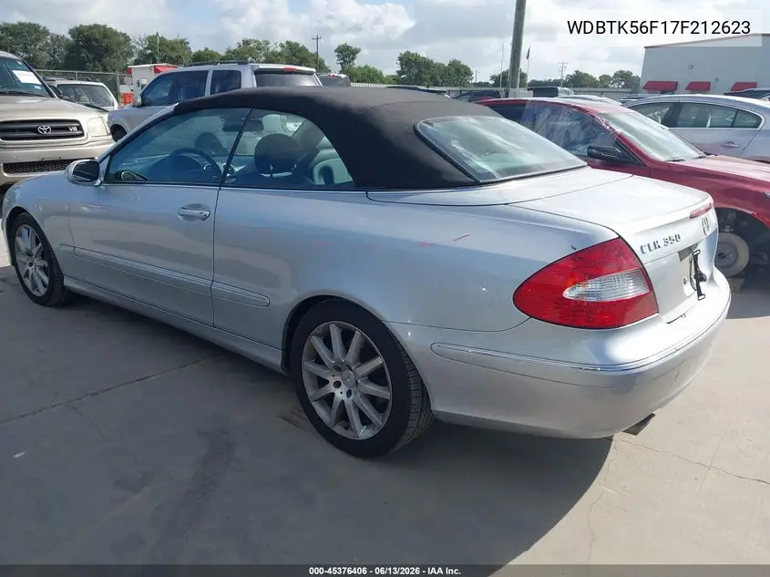 2007 Mercedes-Benz Clk 350 VIN: WDBTK56F17F212623 Lot: 45376406
