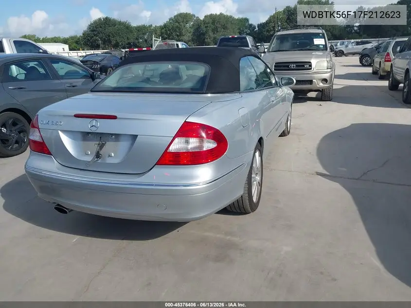 2007 Mercedes-Benz Clk 350 VIN: WDBTK56F17F212623 Lot: 45376406