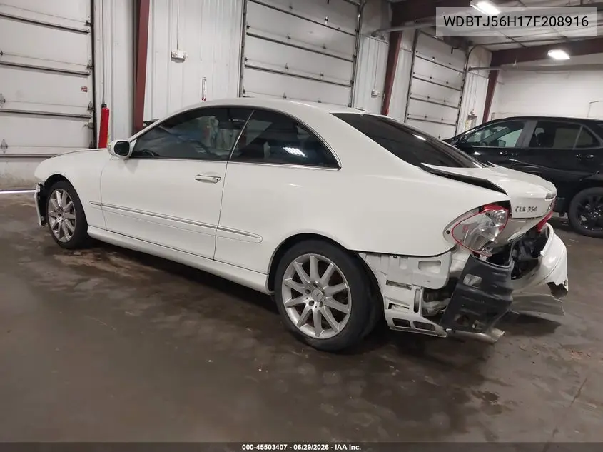 2007 Mercedes-Benz Clk 350 VIN: WDBTJ56H17F208916 Lot: 45503407