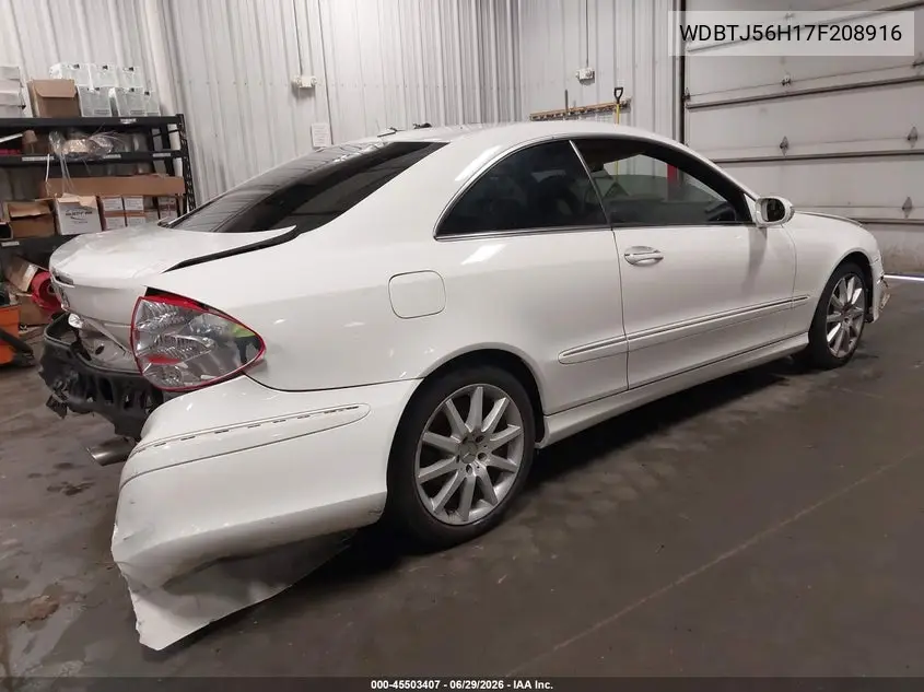 2007 Mercedes-Benz Clk 350 VIN: WDBTJ56H17F208916 Lot: 45503407