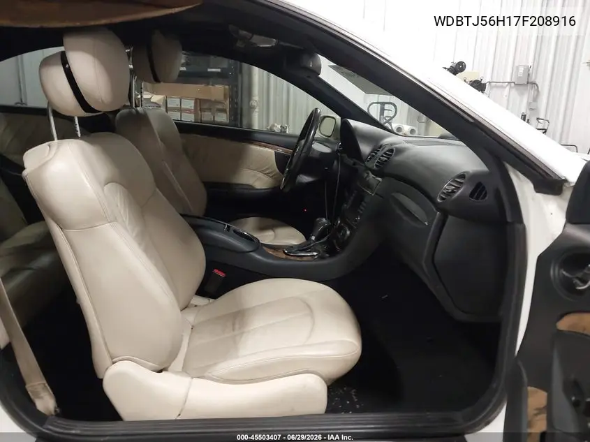 2007 Mercedes-Benz Clk 350 VIN: WDBTJ56H17F208916 Lot: 45503407