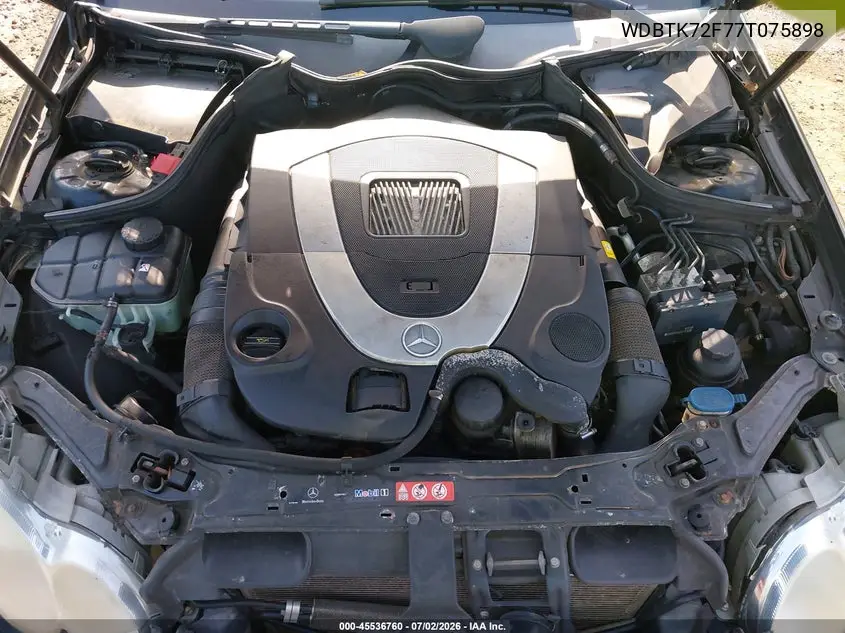 2007 Mercedes-Benz Clk 550 VIN: WDBTK72F77T075898 Lot: 45536760