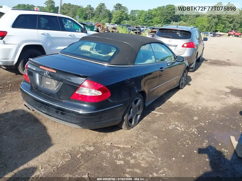 2007 Mercedes-Benz Clk 550 VIN: WDBTK72F77T075898 Lot: 45536760